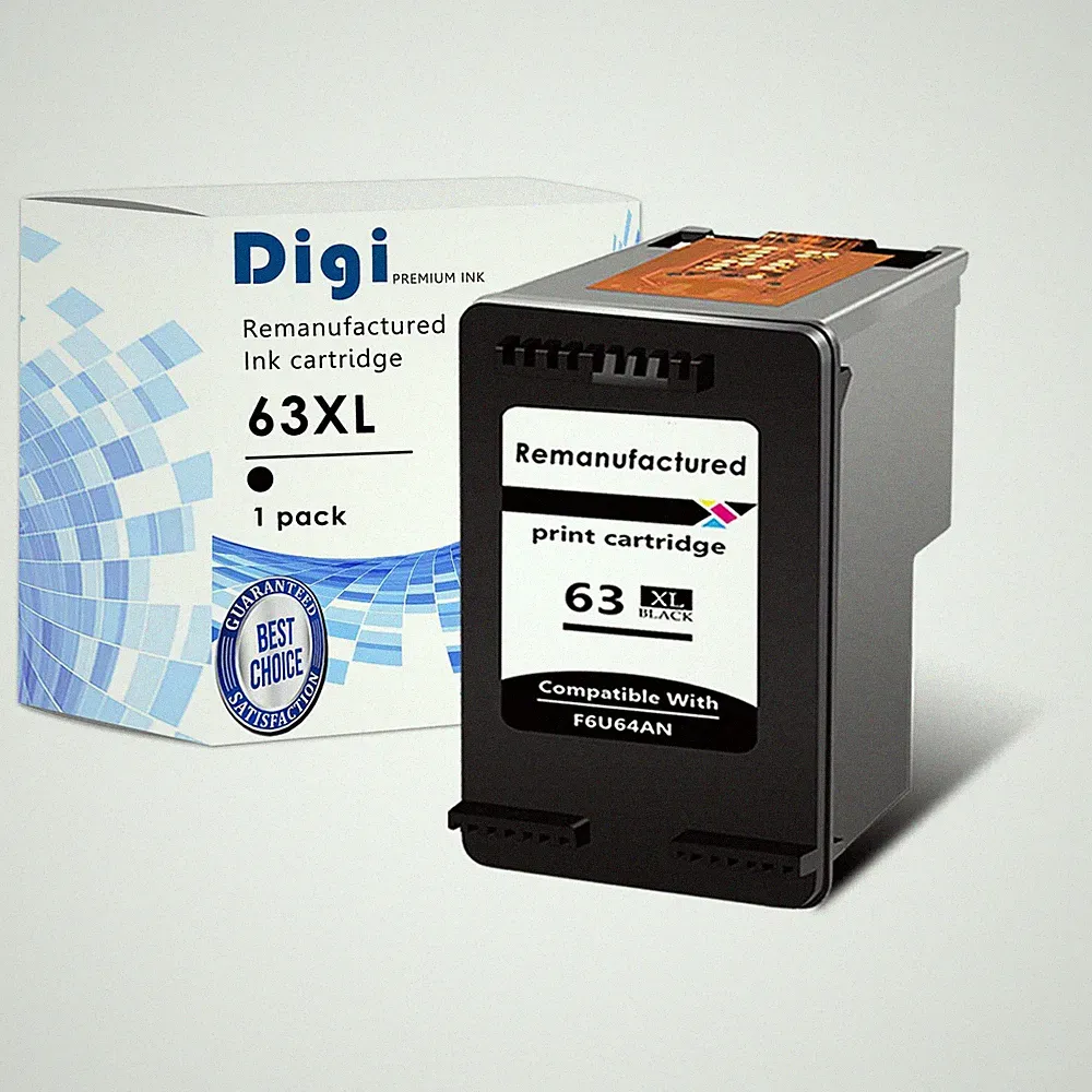 1PK 63XL refilled Black Ink Cartridge for HP DeskJet 2132 ENVY 4510 4511 4512 US