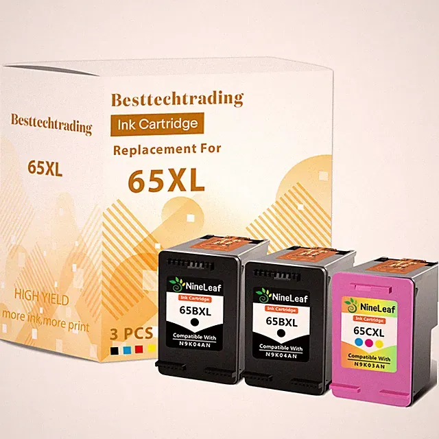 3PK 65XL refilled Ink Cartridge Set For HP DeskJet 3750 3752 3755 3758 2632 2633