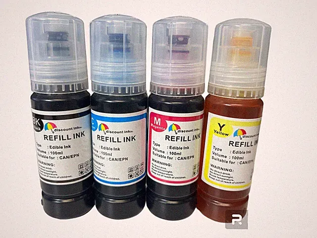 4x100ml Edible Ink For Epson 522 502 EcoTank Ink Bottles ET-2720 ET-4700