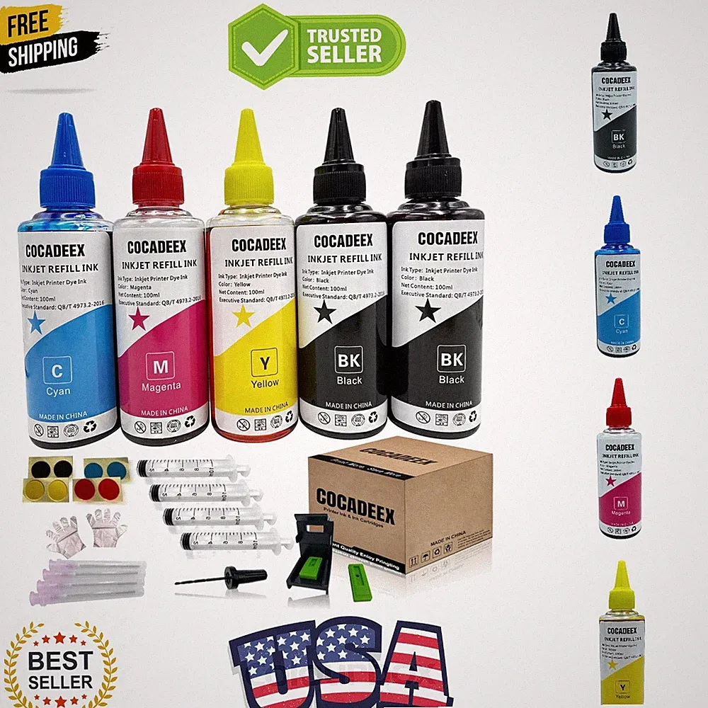 500ml Ink Refill Kit Compatible with Printer Ink Cartridges 67XL 65XL 64XL 63...