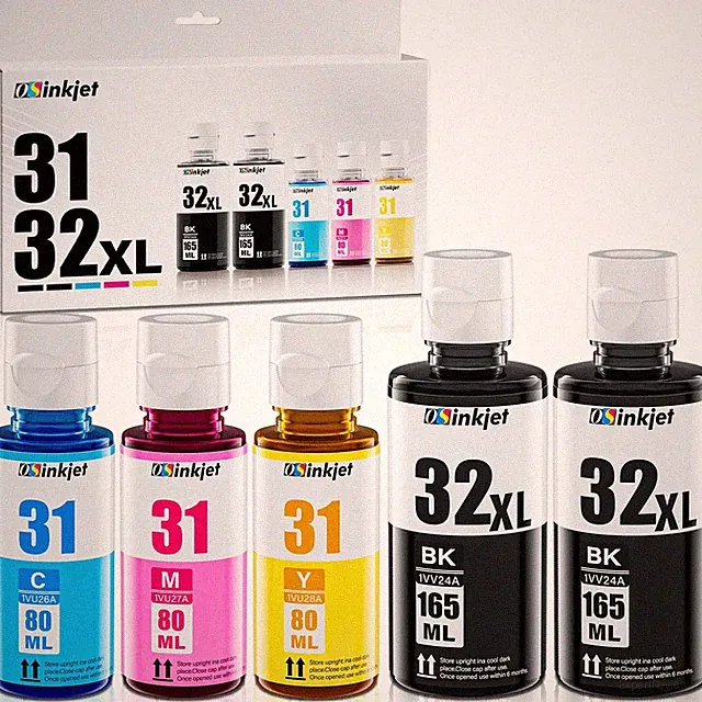 Ink Bottles 31 32XL Black Compatible HP Smart Tank 7602 6001 5101 Osinkjet 5100