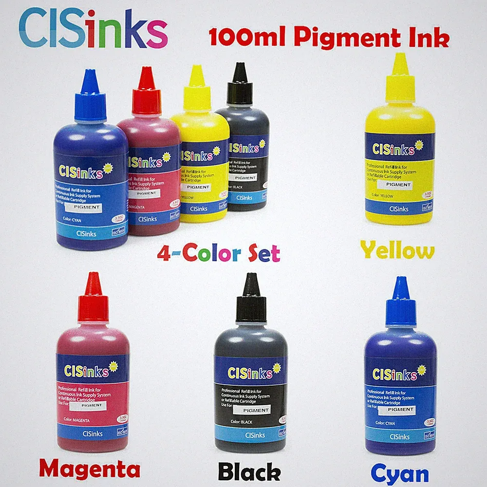 PIGMENT Ink Refill Bottles Alternative for Workforce WF-7710 WF-7720 WF-7620